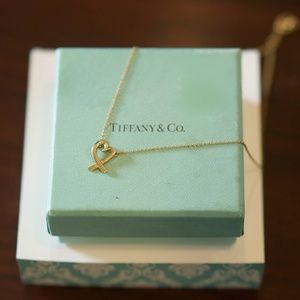 Tiffany & Co. Mini 18K Gold Loving Heart Necklace
